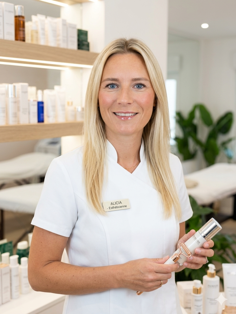 Alicia Laurent, esthéticienne diplômée spécialisée en lasers, fondatrice du Centre Laser Alicia à Cannes